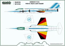 MOD72195 F-104G Starfighter German Air Force Last Flight