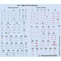 ACD48007 MiG-15UTI Midget Stencils