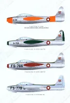 LN48-D21 F-84E/G Thunderjet dänische Luftwaffe frühe/späte Periode