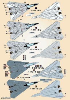 DXM72060 F-14A/B Tomcat VF-2, VF-33, VF-101, VF-102 & VF-201 U.S. Navy