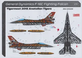 BBT72405 F-16C Block 40 Fighting Falcon NATO Tiger Meet 2015/2016/2022