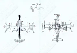 LN72-D22 F-84 Thunderjet dänische Luftwaffe mittlere Periode