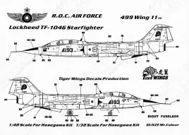 TW48402 F-/RF-/TF-104 Starfighter chinesische Luftwaffe