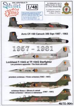 SY48904+ CF-100 Canuck & F-/TF-104G Starfighter belgische Luftwaffe
