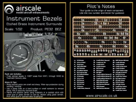 PE32BEZ Cockpit-Instrumentenrahmen (fotogeätzt) für Flugzeuge von WK I bis heute