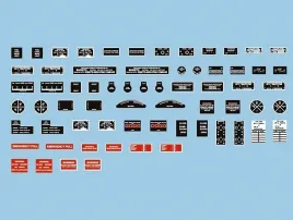 AS32PLA Cockpit-Beschriftungen und Datenschilder für alliierte Flugzeuge WK II