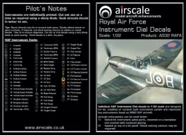 AS32RAFA Cockpit-Instrumente für Flugzeuge RAF WK II