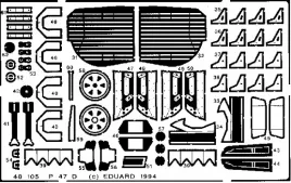 ED48105 P-47D Thunderbolt Detail Set